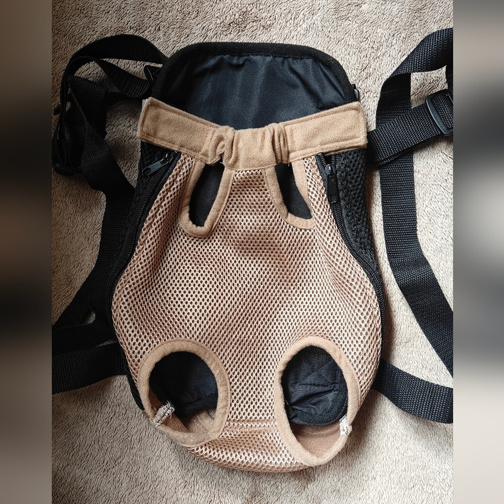Black and Tan Pet Carrier Backpack